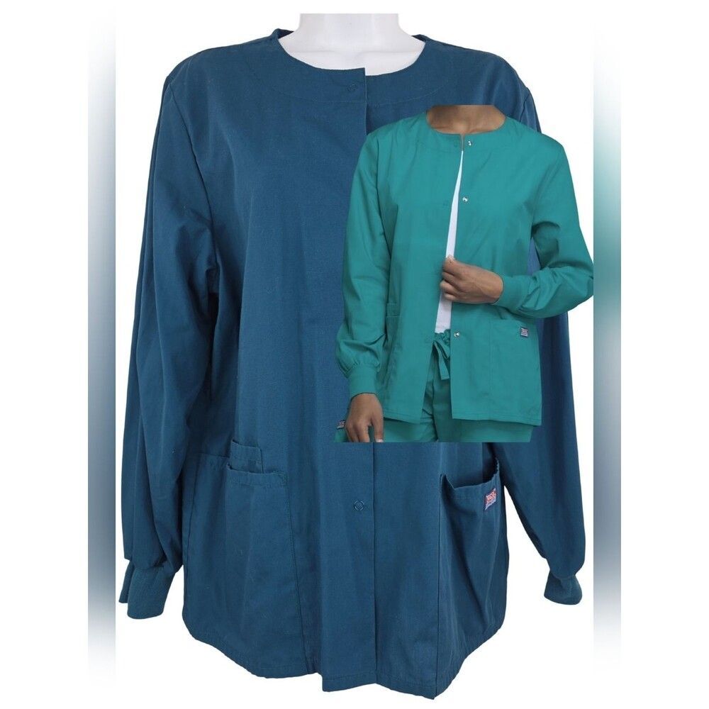 Cherokee Size M Snap-Front Scrub Jacket Workwear 3410-AA
